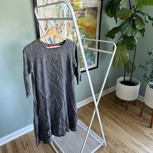 Pyne & Smith No 29 swingy a-line grey linen dress